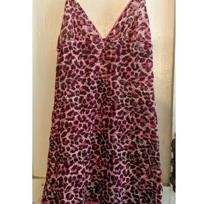 Victoria secret leopard print chemise slip dress